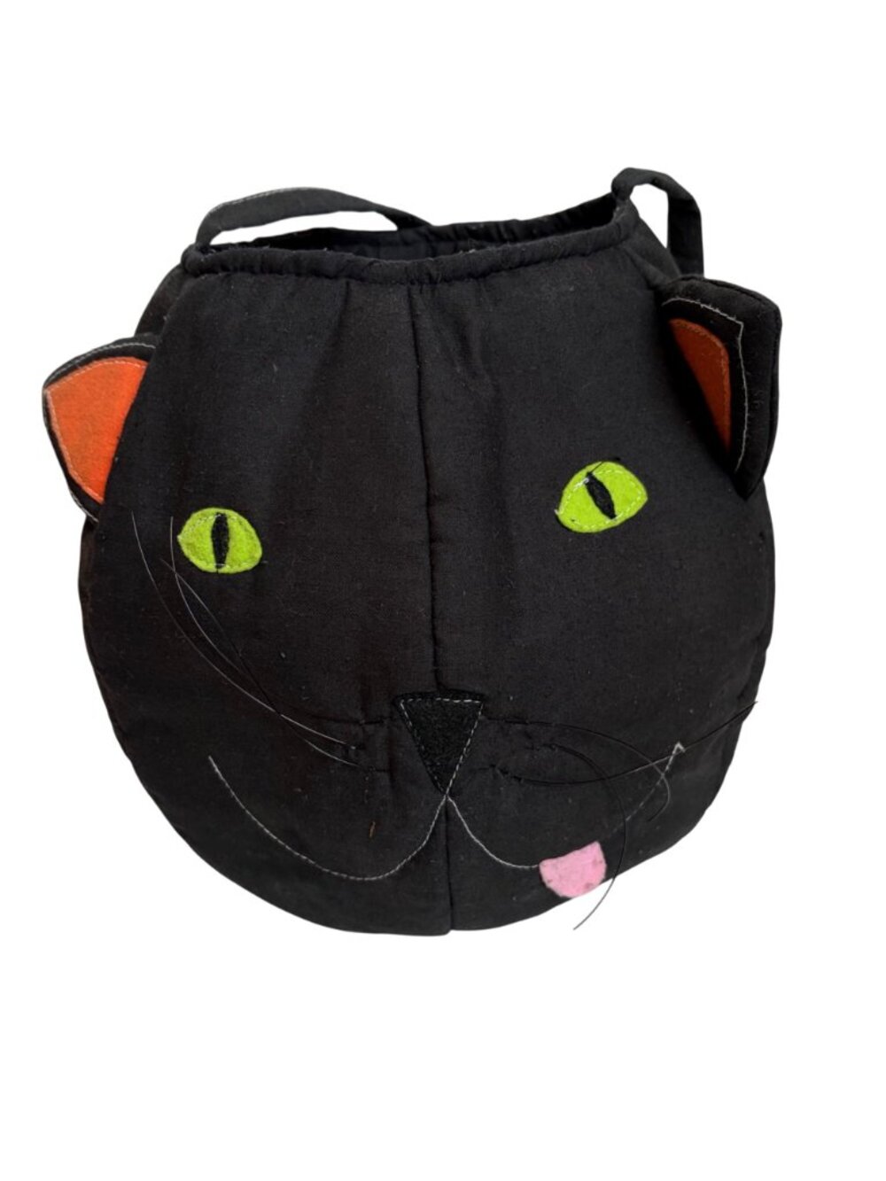 Vintage Pottery Barn Kids Halloween Trick Or Treat Bags Black Cat Jack O Lantern - Picture 2 of 14